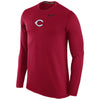 Cincinnati Reds Waffle Crewneck Sweatshirt - Red