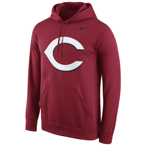 Cincinnati Reds Logo Performance Pullover Hoodie - Red