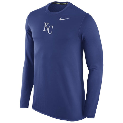 Kansas City Royals Waffle Crewneck Sweatshirt - Royal