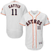 Evan Gattis Houston Astros Majestic Home Flex Base Authentic Collection Player Jersey - White