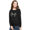 San Francisco Giants '47 Women's Sparkle Cross-Check Crew Neck Sweatshirt - Black