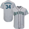 Felix Hernandez Seattle Mariners Majestic Road Flex Base Authentic Collection Player Jersey - Gray