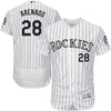 Nolan Arenado Colorado Rockies Majestic Home Flex Base Authentic Collection Player Jersey - White/Purple