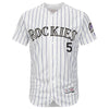 Carlos Gonzalez Colorado Rockies Majestic Home Flex Base Authentic Collection Player Jersey - White