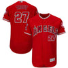 Mike Trout Los Angeles Angels Majestic Home Flex Base Authentic Collection Player Jersey
