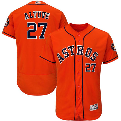Jose Altuve Houston Astros Majestic Alternate Flex Base Authentic Collection Player Jersey
