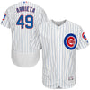 Jake Arrieta Chicago Cubs Majestic Home Flex Base Authentic Collection Player Jersey - White/Royal