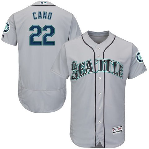 Robinson Cano Seattle Mariners Majestic Road Flex Base Authentic Collection Player Jersey - Gray