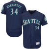 Felix Hernandez Seattle Mariners Majestic Alternate Flex Base Authentic Collection Player Jersey - Navy