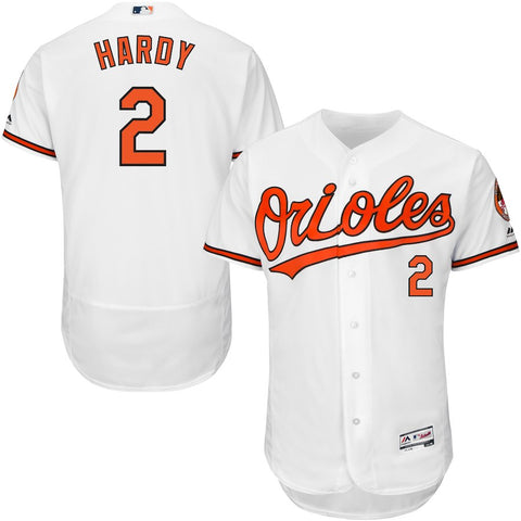 JJ Hardy Baltimore Orioles Majestic Home Flex Base Authentic Collection Player Jersey - White