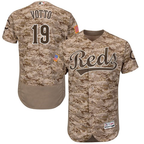 Joey Votto Cincinnati Reds Majestic Alternate Flex Base Authentic Collection Player Jersey - USMC Camo