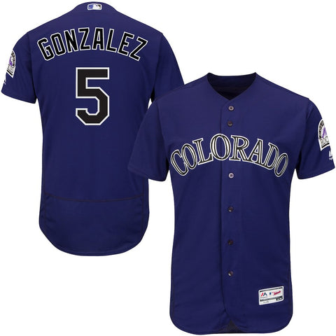 Carlos Gonzalez Colorado Rockies Majestic Alternate Authentic Collection Flex Base Player Jersey - Purple