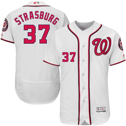 Stephen Strasburg Washington Nationals Majestic Home Flex Base Authentic Collection Player Jersey - White