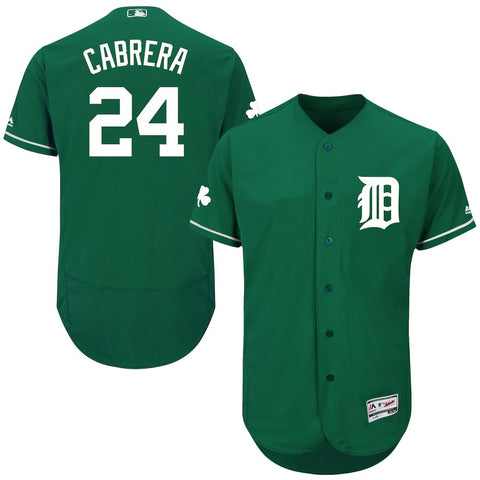 Miguel Cabrera Detroit Tigers Majestic 2018 St. Patrick's Day Flex Base Authentic Collection Celtic Player Jersey