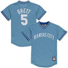 George Brett Kansas City Royals Majestic Youth Alternate Cooperstown Collection Cool Base Player Jersey - Light Blue