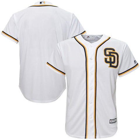 San Diego Padres Majestic Youth Official Cool Base Jersey - White -