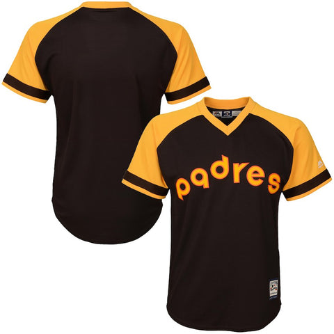 San Diego Padres Majestic Youth Alternate Cooperstown Collection Cool Base Jersey - Brown