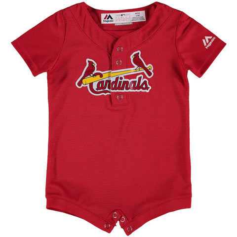 St. Louis Cardinals Majestic Newborn & Infant Fashion Cool Base Romper Jersey - Scarlet