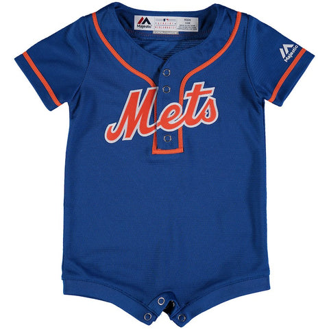 New York Mets Majestic Newborn & Infant Alternate Cool Base Romper Jersey - Royal