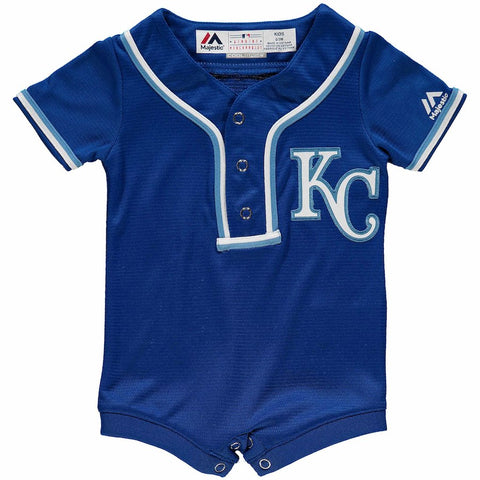Kansas City Royals Majestic Newborn & Infant Alternate Cool Base Romper Jersey - Royal