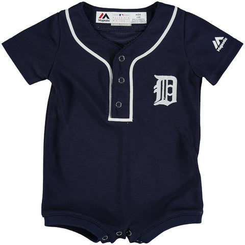 Detroit Tigers Majestic Newborn & Infant Fashion Cool Base Romper Jersey - Navy