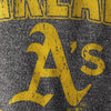Oakland Athletics Majestic Threads Team Favorite French Terry Raglan Sleeve Sweatshirt - Heather Grey