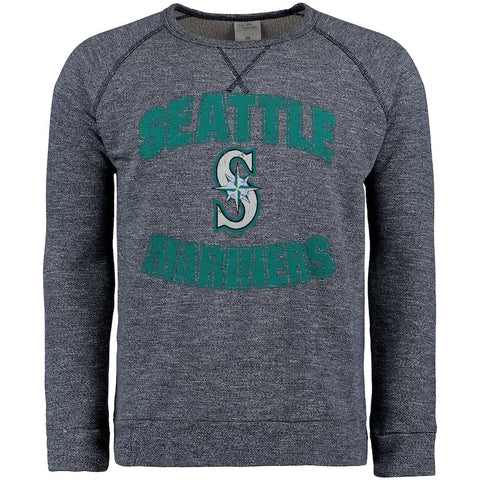 Seattle Mariners Majestic Threads Team Favorite French Terry Raglan Sleeve Sweatshirt - Navy