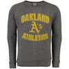 Oakland Athletics Majestic Threads Team Favorite French Terry Raglan Sleeve Sweatshirt - Heather Grey