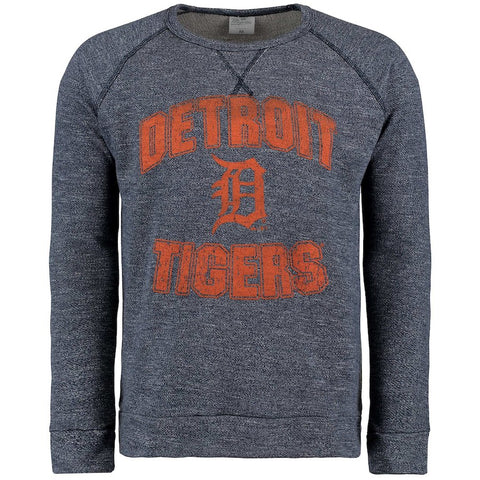 Detroit Tigers Majestic Threads Team Favorite French Terry Raglan Sleeve Sweatshirt - Navy