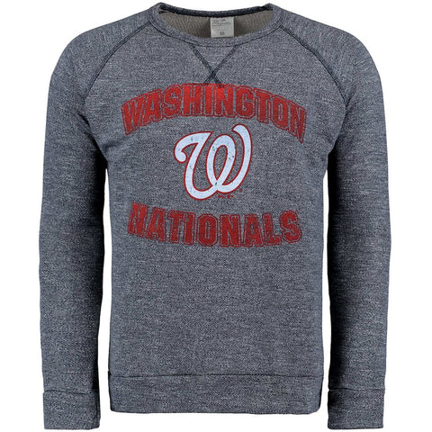 Washington Nationals Majestic Threads Team Favorite French Terry Raglan Sleeve Sweatshirt - Navy