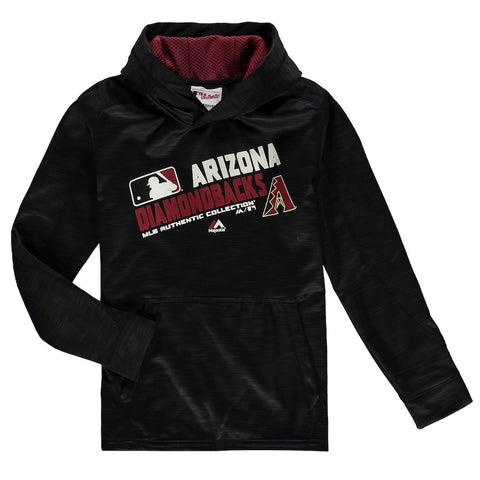 Arizona Diamondbacks Majestic Youth Authentic Collection Team Choice Streak Therma Base Hoodie - Crimson