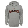San Francisco Giants Majestic Youth Wordmark Pullover Hoodie - Heather Gray