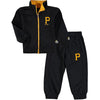 Pittsburgh Pirates Majestic Toddler Home Plate Track Jacket and Pants Set - Black