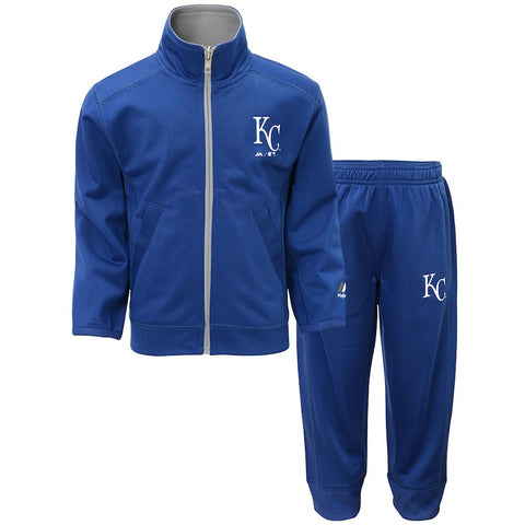 Kansas City Royals Majestic Toddler Home Plate Track Jacket and Pants Set - Royal