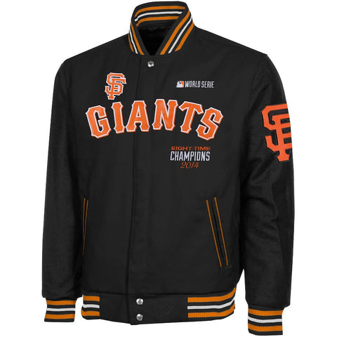San Francisco Giants JH Design 2014 World Series Champions Reversible Fleece Jacket - Black