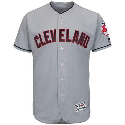 Cleveland Indians Majestic Road Flex Base Authentic Collection Team Jersey - Gray