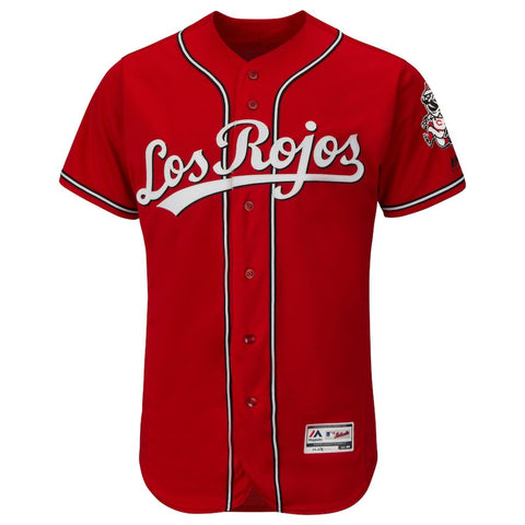 Cincinnati Reds Majestic Alternate Los Rojos Flex Base Authentic Collection Team Jersey