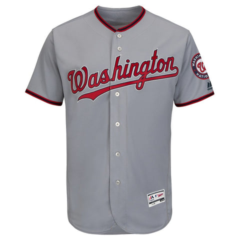 Washington Nationals Majestic Road Flex Base Authentic Collection Team Jersey - Gray