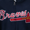 Atlanta Braves Majestic Youth Team Wordmark Full-Zip Hoodie - Navy