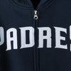 San Diego Padres Majestic Youth Team Wordmark Full-Zip Hoodie - Navy