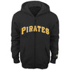 Pittsburgh Pirates Majestic Youth Team Wordmark Full-Zip Hoodie - Black