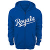 Kansas City Royals Majestic Youth Team Wordmark Full-Zip Hoodie - Royal