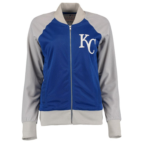 Kansas City Royals JH Design Women's Mesh Track Jacket - Royal