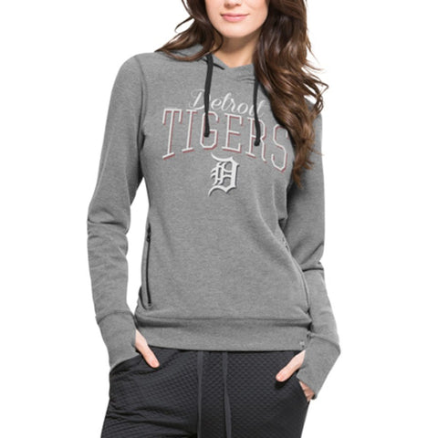 Detroit Tigers '47 Women's Stride Tri-Blend Pullover Hoodie - Gray