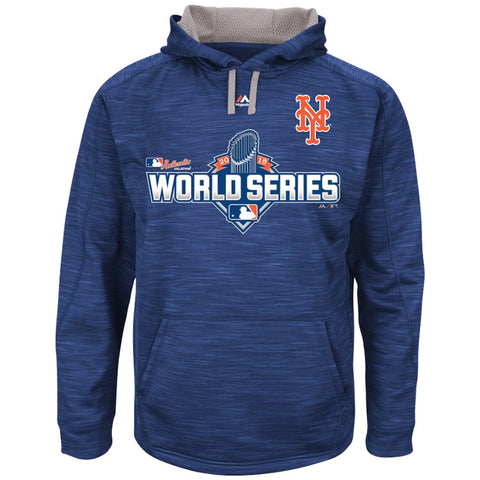 New York Mets Majestic Authentic Collection World Series Participant Therma Base Hoodie - Royal
