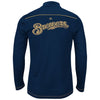 Milwaukee Brewers Majestic Big & Tall Ready and Willing Therma Base Quarter-Zip Jacket - Navy