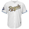 Lorenzo Cain Kansas City Royals Majestic World Series Champions Gold Program Cool Base Player Jersey - White
