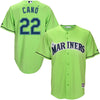 Robinson Cano Seattle Mariners Majestic Fashion Cool Base Player Jersey - Neon Green