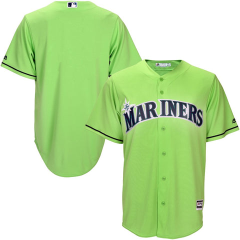Seattle Mariners Majestic Fashion Team Jersey - Neon Green