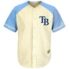 Tampa Bay Rays Majestic Cool Base Ivory Fashion Team Jersey - Cream/Light Blue